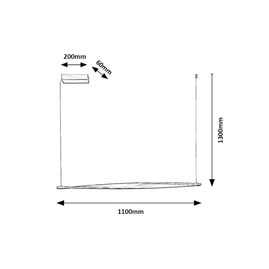 Rabalux - LED-kattokruunu johdossa LED/28W/230V