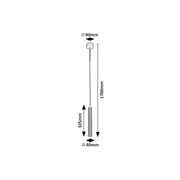 Rabalux - LED-kattokruunu johdossa LED/10W/230V 4000K musta/kulta