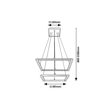 Rabalux - LED-kattokruunu johdossa 2xLED/24W/230V 3000K