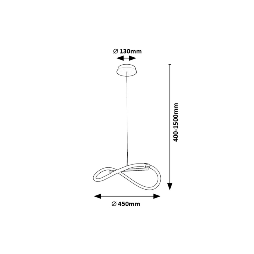 Rabalux - LED-kattokruunu johdossa LED/15W/230V 4000K