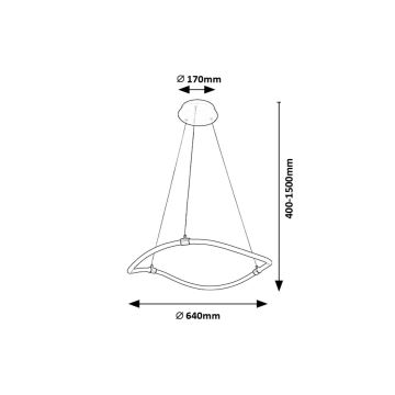 Rabalux - LED-kattokruunu johdossa LED/34W/230V 4000K