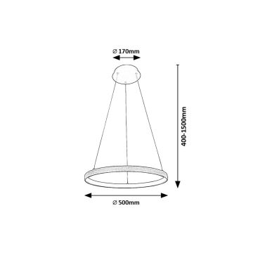 Rabalux - LED-kattokruunu johdossa LED/32W/230V 3000K