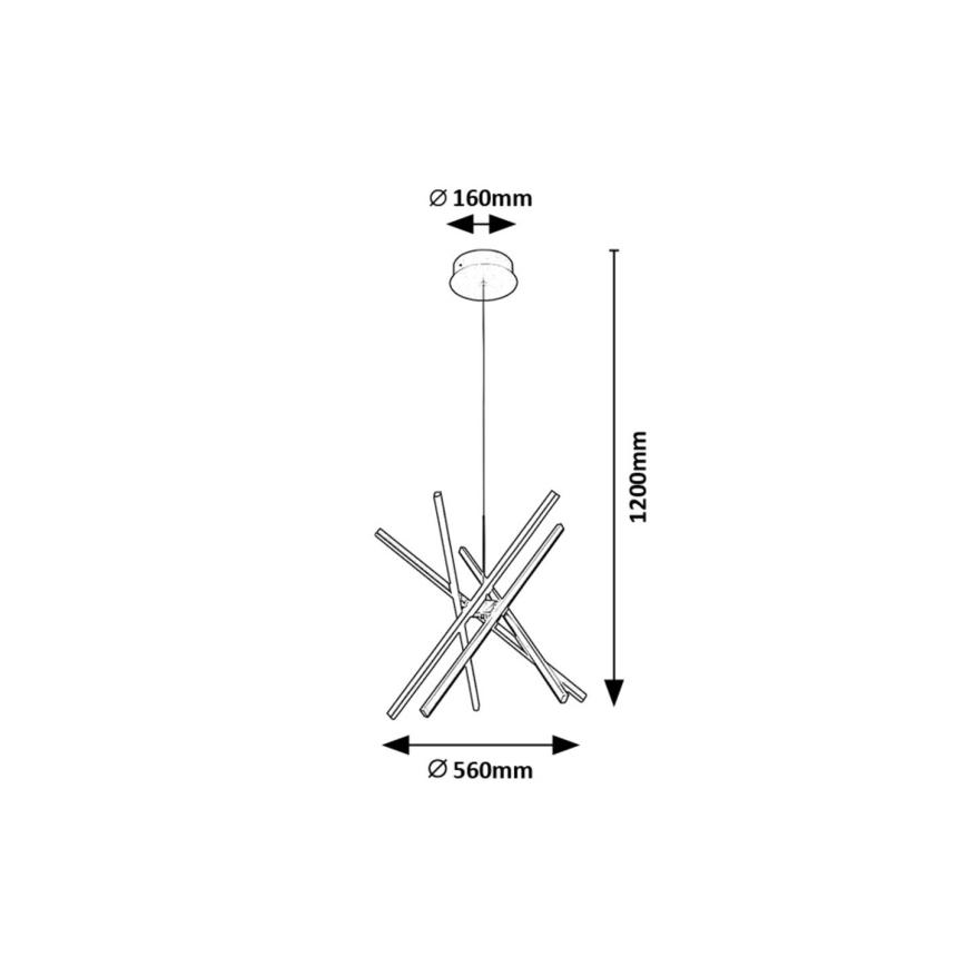 Rabalux - LED-kattokruunu johdossa LED/48W/230V 4000K