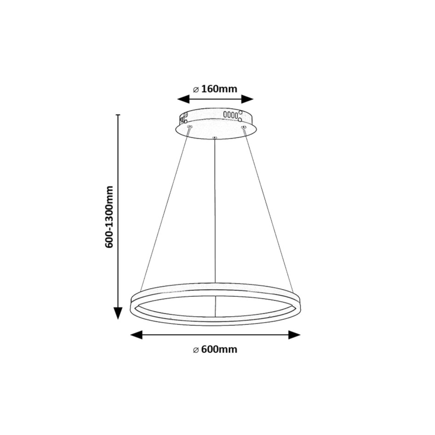 Rabalux - LED-kattokruunu johdossa LED/35W/230V 3000/4000/6500K