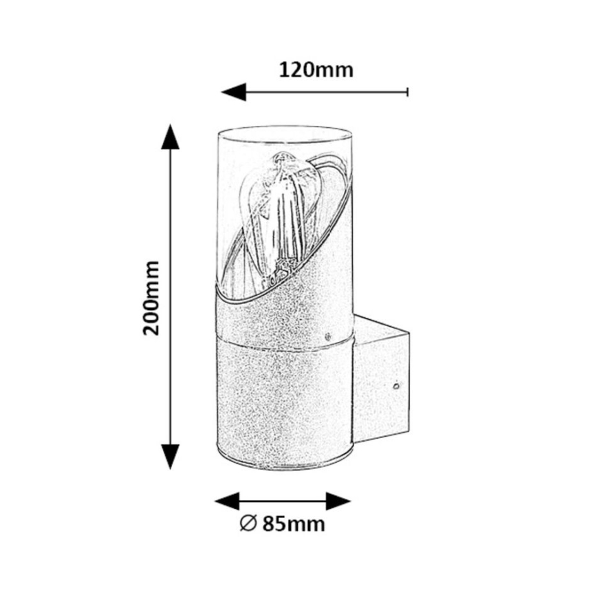 Rabalux - Ulkoseinävalaisin 1xE27/28W/230V IP54