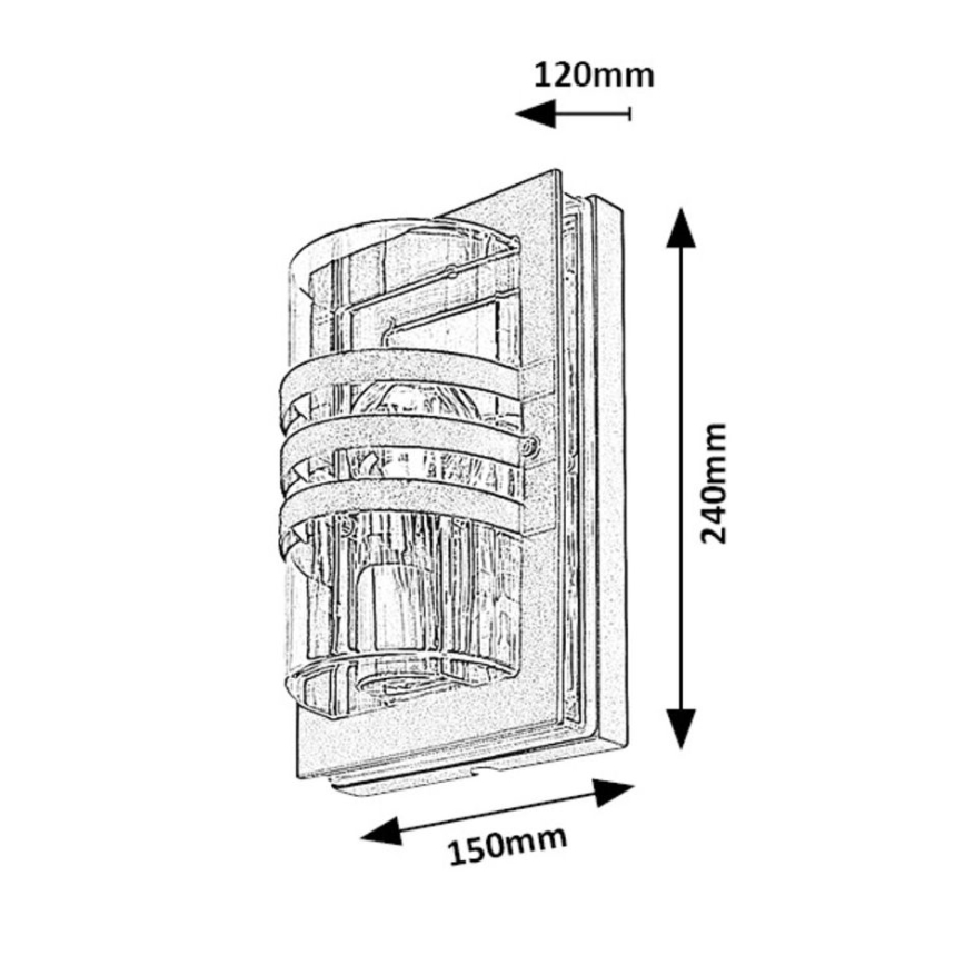 Rabalux - Ulkoseinävalaisin 1xE27/40W/230V IP44