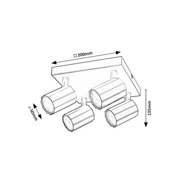 Rabalux - Kohdevalo 4xGU10/5W/230V