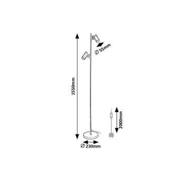 Rabalux - Lattialamppu 2xGU10/10W/230V