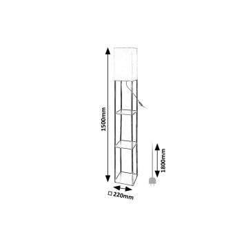 Rabalux - Lattialamppu kanssa shelves 1xE27/40W/230V