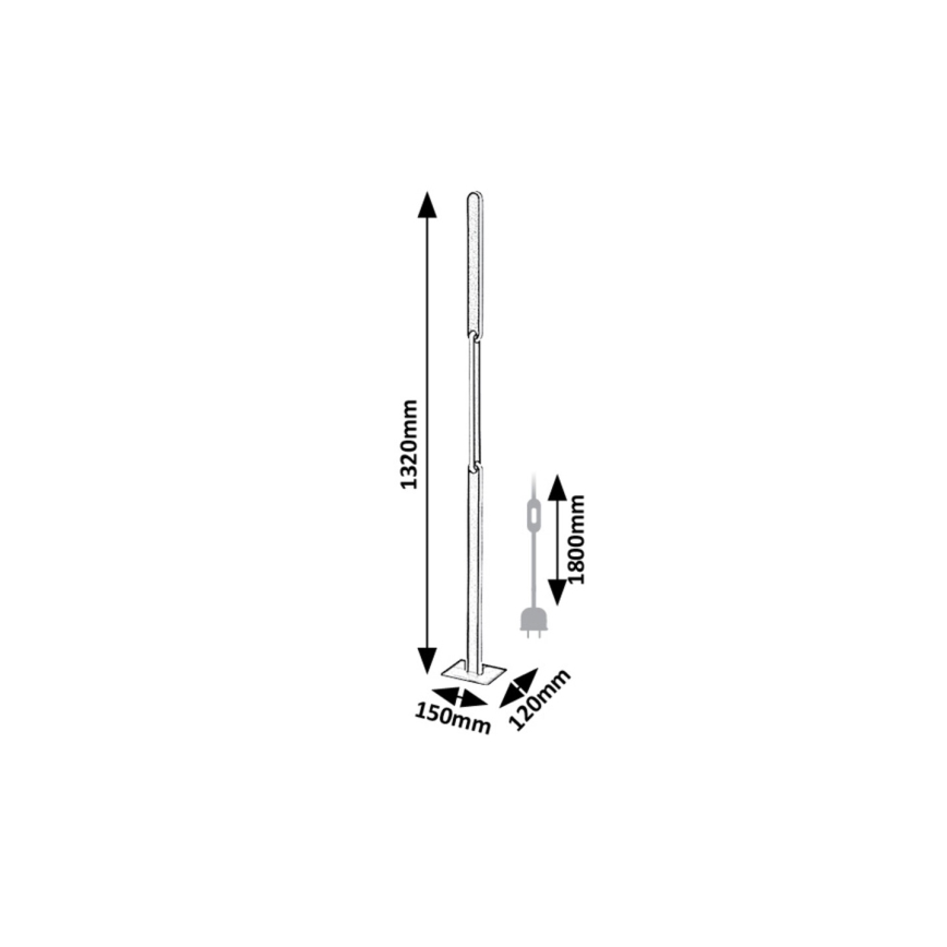 Rabalux - Himmennettävä LED-lattiavalaisin LED/33W/230V 3000/4000K musta