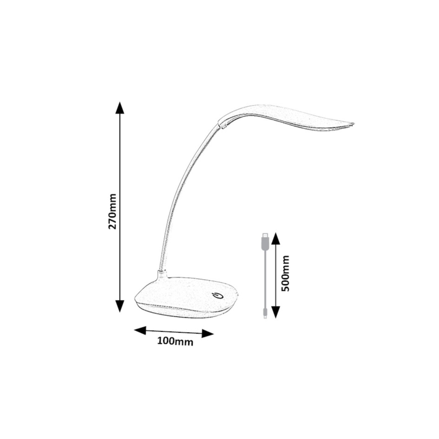 Rabalux - LED Himmennettävä flexible pöytävalaisin LED/2W/5V valkoinen