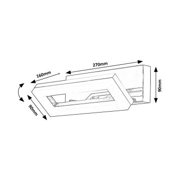 Rabalux - LED-seinävalaisin kylpyhuoneeseen LED/15W/230V 4000K IP44