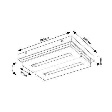 Rabalux - LED-kattovalaisin kylpyhuoneeseen LED/24W/230V 4000K IP44