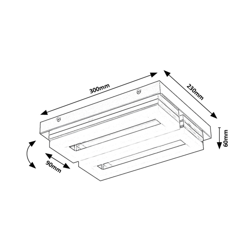 Rabalux - LED-kattovalaisin kylpyhuoneeseen LED/24W/230V 4000K IP44