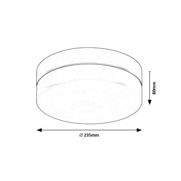 Rabalux - LED-kattovalaisin kylpyhuoneeseen LED/15W/230V IP44 4000K halkaisija 23 cm musta