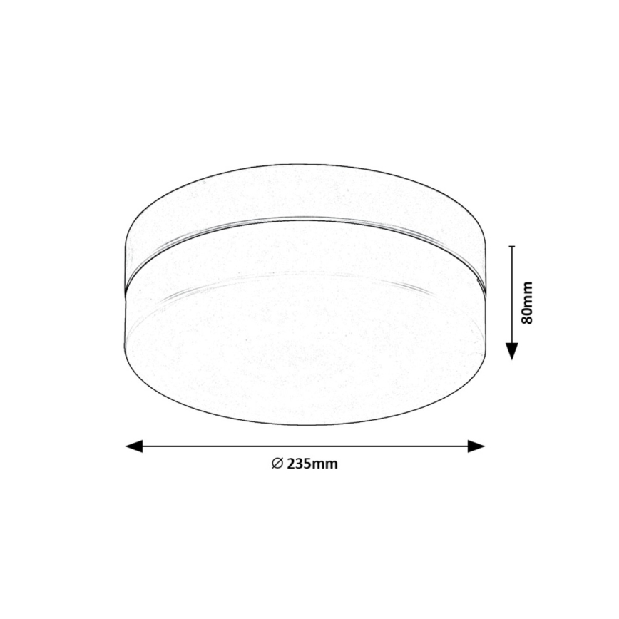 Rabalux - LED-kattovalaisin kylpyhuoneeseen LED/15W/230V IP44 4000K halkaisija 23 cm musta