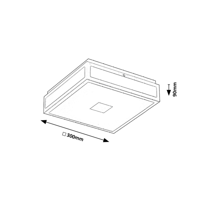 Rabalux - LED-kattovalaisin kylpyhuoneeseen LED/18W/230V IP44 musta