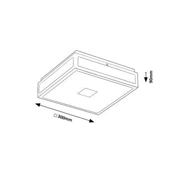 Rabalux - LED-kattovalaisin kylpyhuoneeseen LED/18W/230V IP44 30x30 cm valkoinen