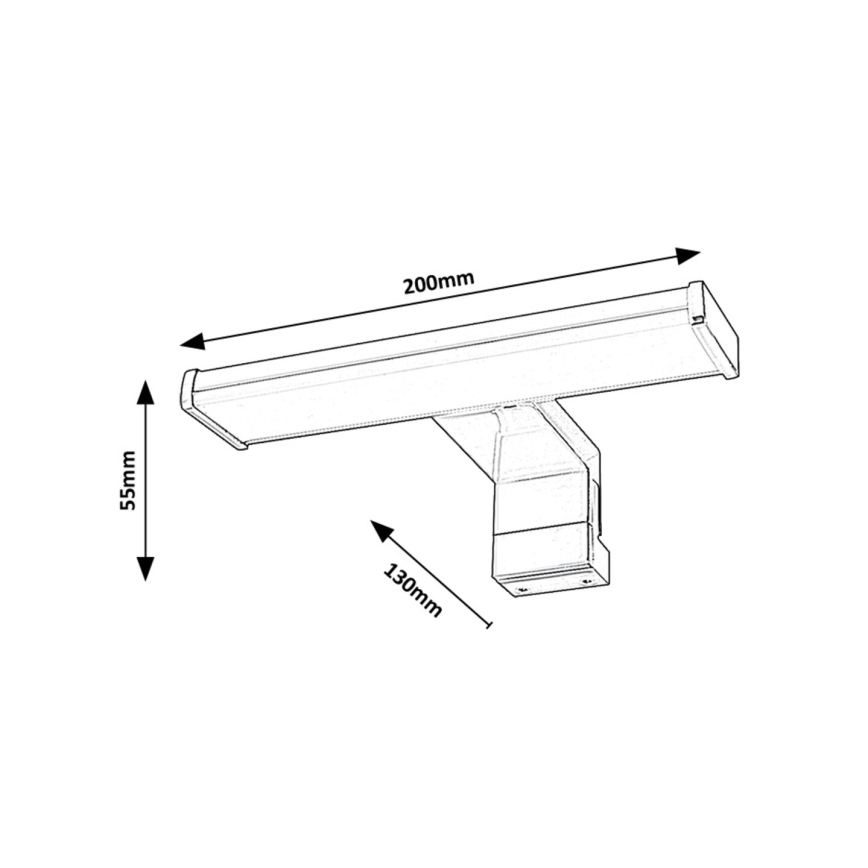 Rabalux - Kylpyhuoneen LED-peilivalo LED/4W/230V IP44