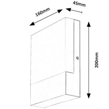 Rabalux - LED-ulkoseinävalaisin LED/10W/230V IP44 valkoinen