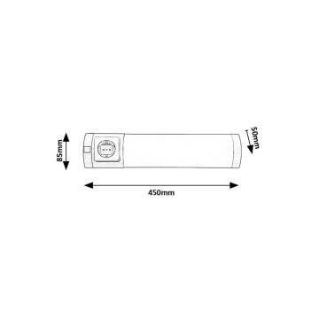 Rabalux - Keittiökaappien alla oleva LED-valo laatikolla LED/5W/230V 4000K mattakromi