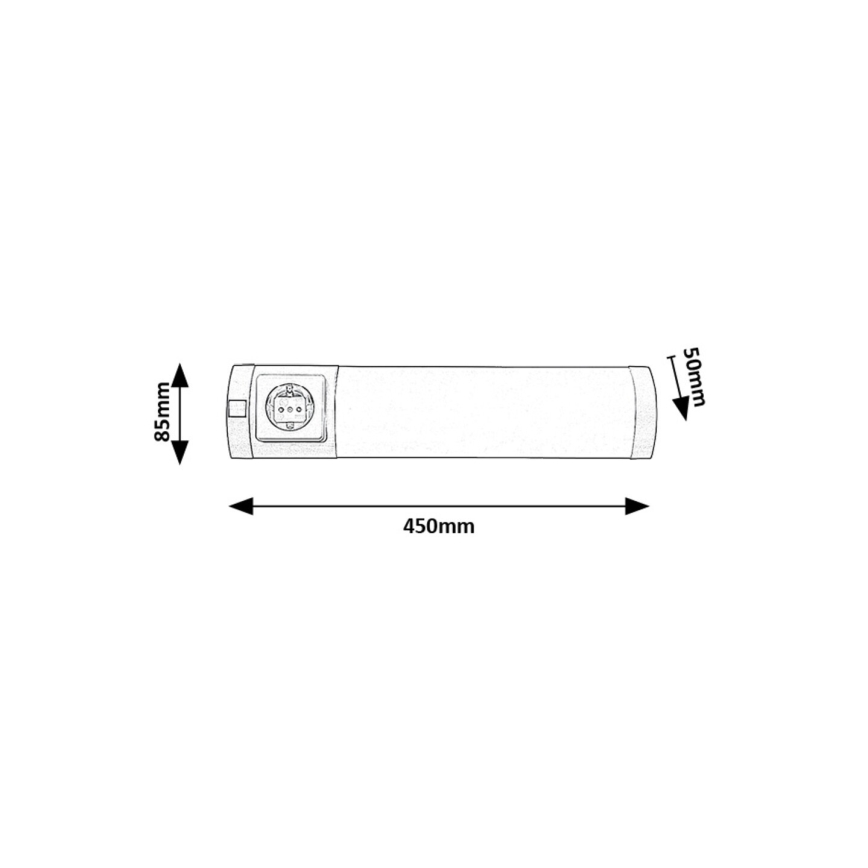 Rabalux - Keittiökaappien alla oleva LED-valo laatikolla LED/5W/230V 4000K mattakromi