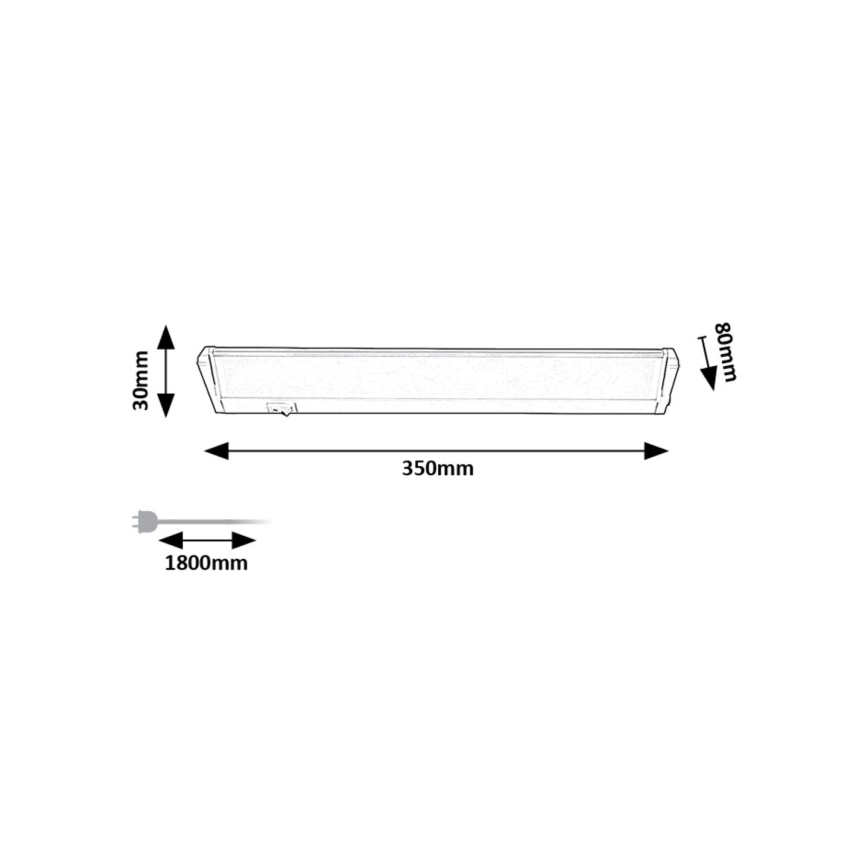 Rabalux  - Keittiökaappien alla oleva LED-valo LED/5W/230V 4000K valkoinen