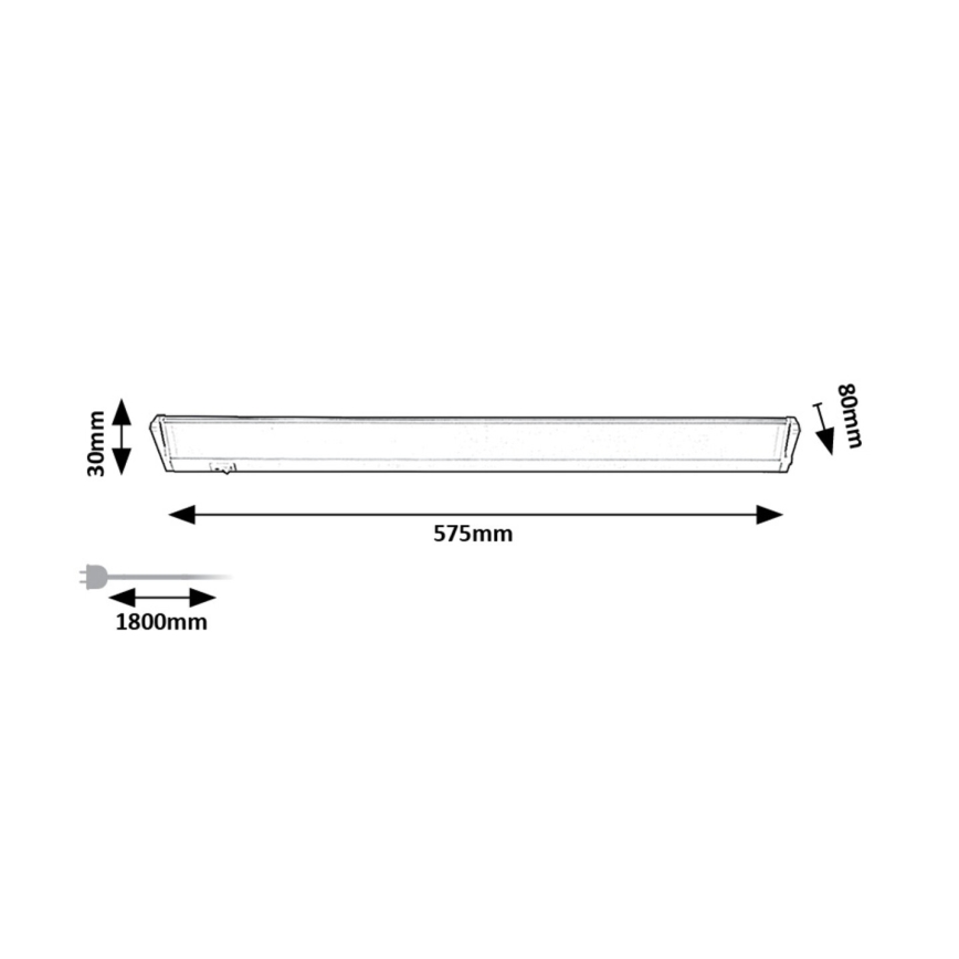 Rabalux - Keittiökaappien alla oleva LED-valo LED/10W/230V 4000K 57 cm valkoinen