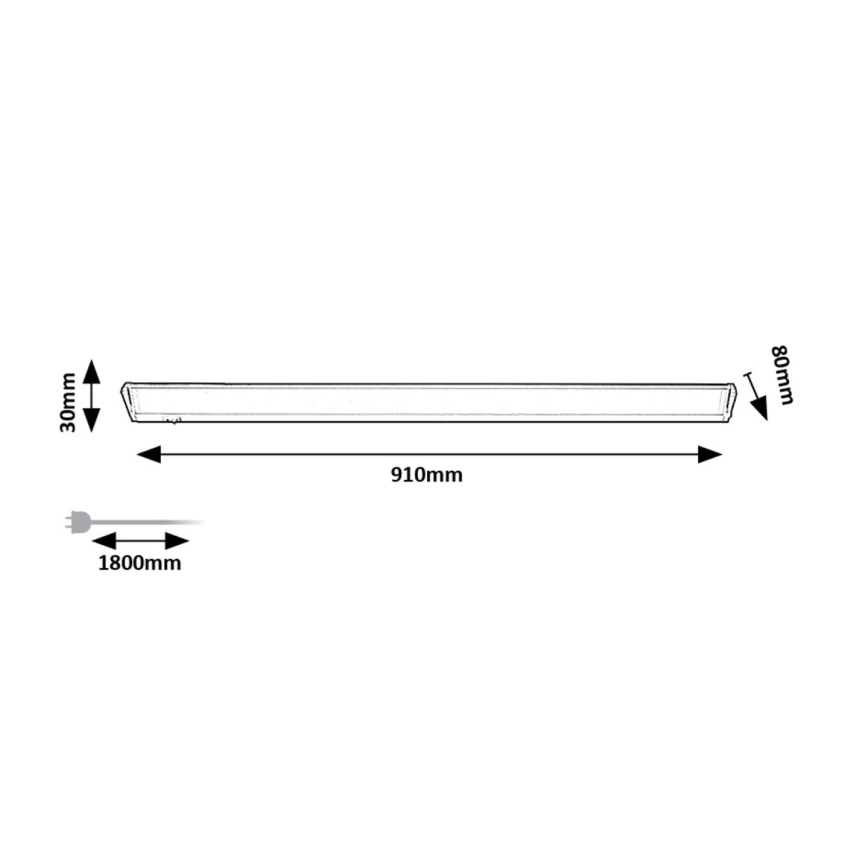 Rabalux - Keittiökaappien alla oleva LED-valo LED/15W/230V 4000K 91 cm valkoinen