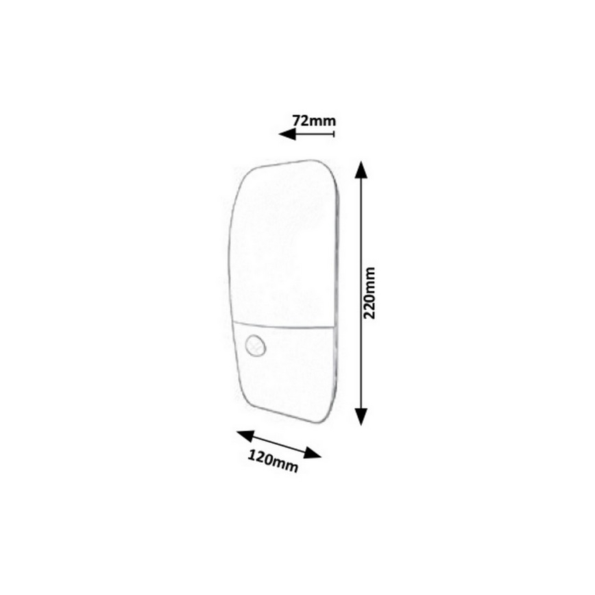 Rabalux - LED-ulkoseinävalaisin anturilla LED/11W/230V IP54 4000K