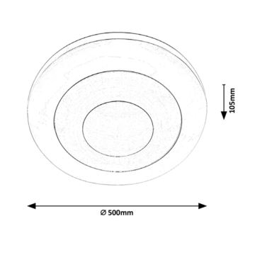 Rabalux - LED RGB himmennettävä kattovalaisin LED / 40W / 230V + RC 3000-6000K