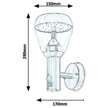 Rabalux - LED-ulkoseinävalaisin LED/8,5W/230V IP44