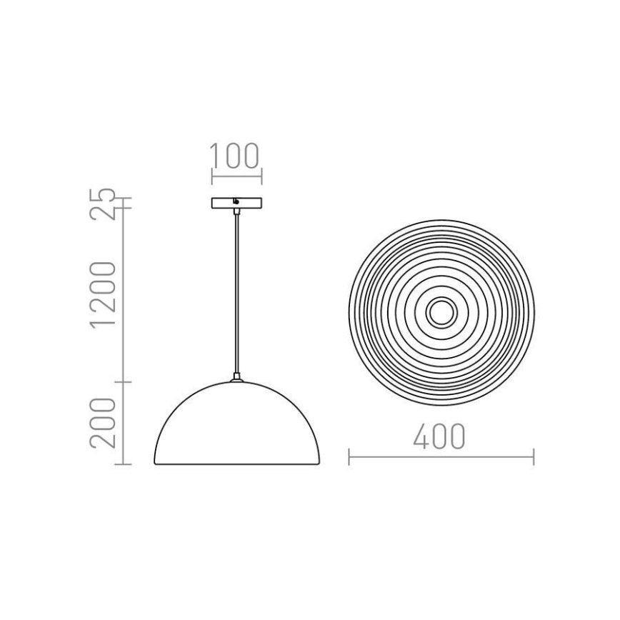 RED - Design Rendl - R13048 - Kattokruunu johdossa CARISSIMA 1xE27/42W/230V