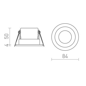 RED -Design Rendl-R13602- LED Kylpyhuoneen upotettava valo BELLA 11W/230V IP65