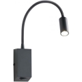 Redo 01-1194 - LED Joustava pieni lamppu HELLO LED/3W/230V musta