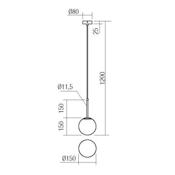 Redo 01-2623 - Kattokruunu johdossa NIVA 1xE14/28W/230V