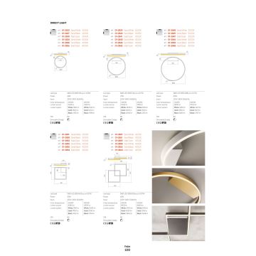 Redo 01-2891 - Himmennettävä LED-kattokruunu johdossa FEBE LED/62W/230V musta