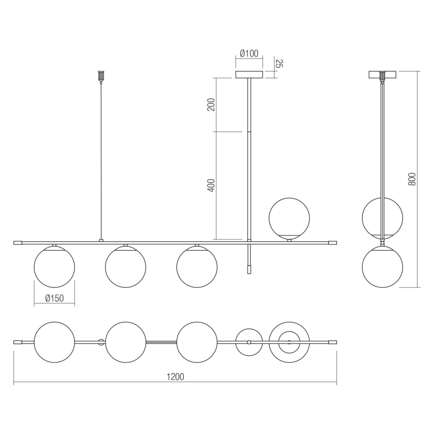 Redo 01-2949 - Kattokruunu johdossa ESSENTIAL 4xE14/28W/230V