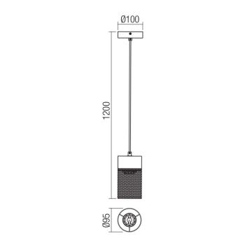 Redo 01-3141 - Kattokruunu johdossa STEM 1xE27/42W/230V