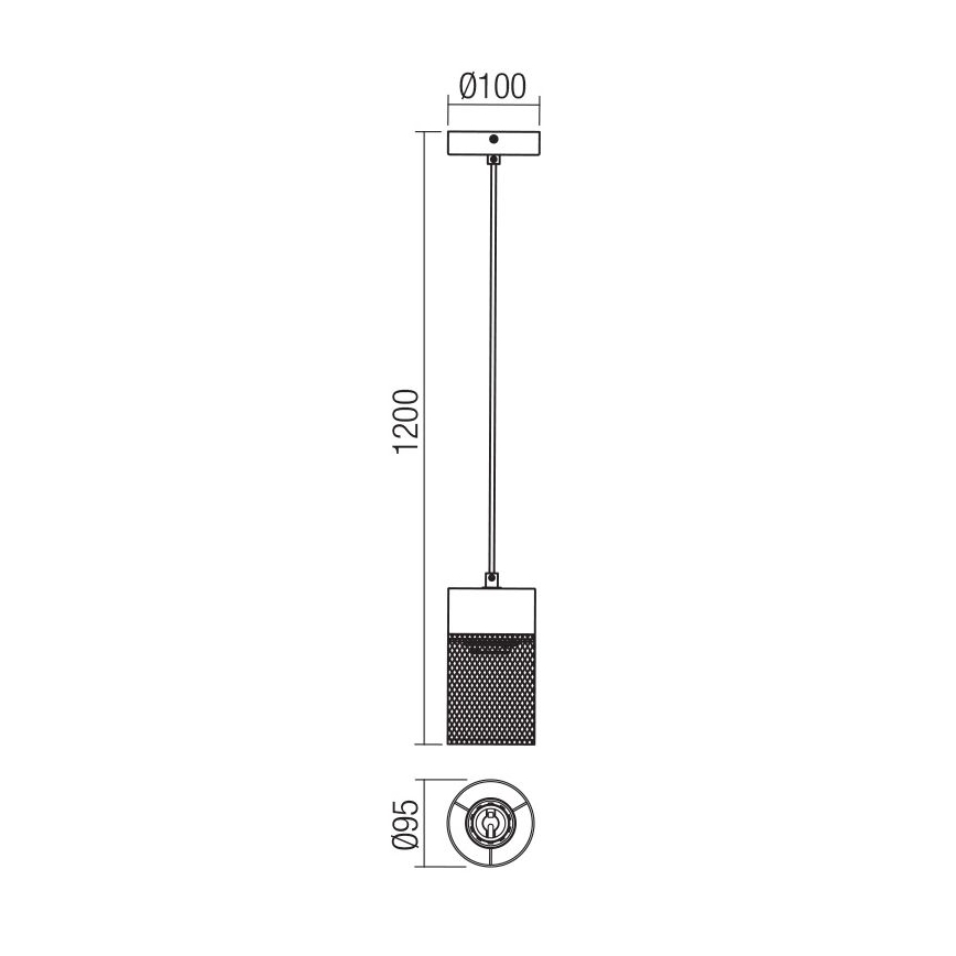 Redo 01-3141 - Kattokruunu johdossa STEM 1xE27/42W/230V