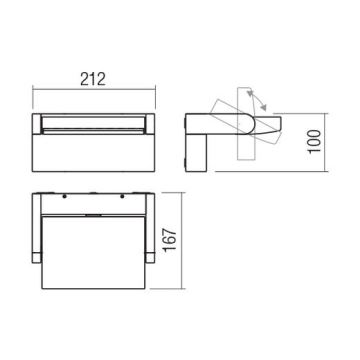 Redo 90584 - LED-ulkoseinävalaisin FLIP LED/20W/230V CRI 90 3000K IP54 antrasiitti