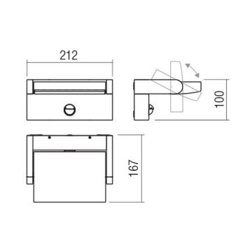 Redo 90587 - LED Ulkovalo anturilla FLIP LED/20W/230V CRI 90 3000K IP54 antrasiitti