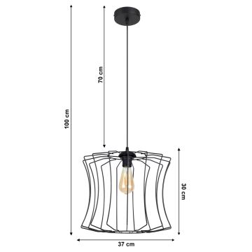 Riippuvalaisin BEK 1xE27/60W/230V halk. 37 cm