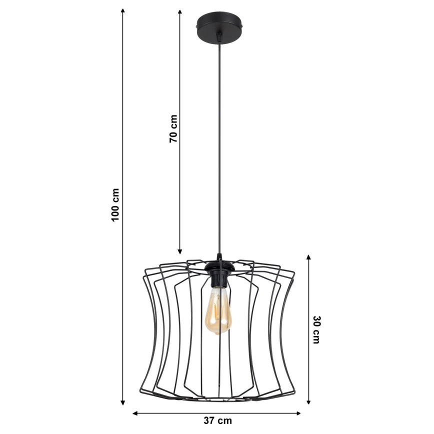 Riippuvalaisin BEK 1xE27/60W/230V halk. 37 cm