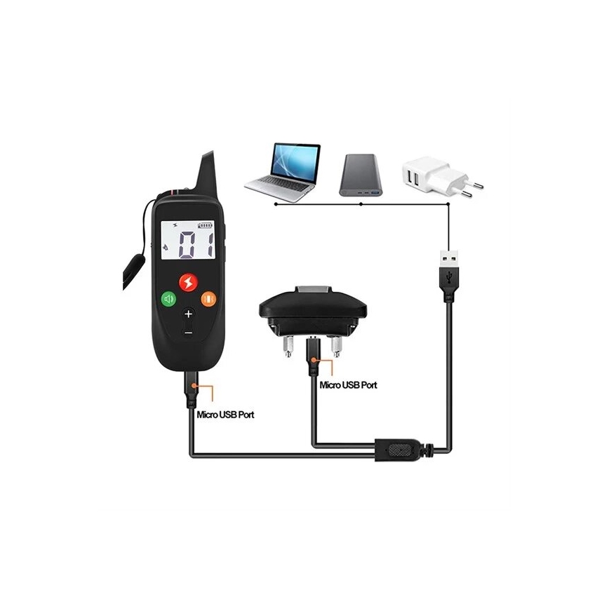 Sähköinen koiran koulutuspanta 52cm 500m 3,7V IP67