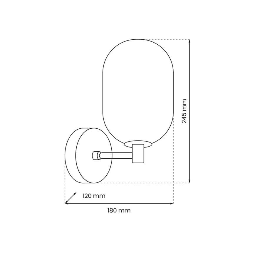 Seinävalaisin ALIAS 1xG9/8W/230V musta/harmaa