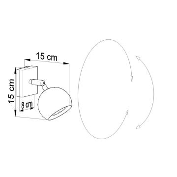 Seinävalaisin OCULARE 1xGU10/40W/230V