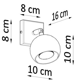 Seinävalaisin OCULARE 1xGU10/40W/230V