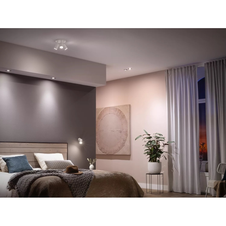 SETTI 2x Himmennettävä LED-polttimo Philips Hue WHITE AMBIANCE GU10/4,2W/230V 2200-6500K