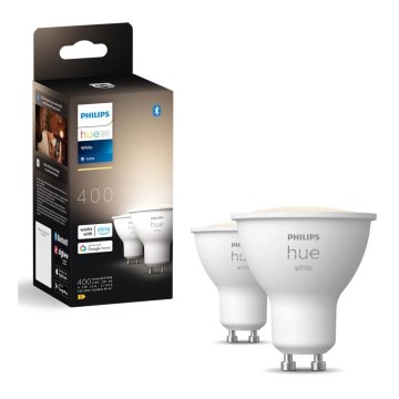 SETTI 2x Himmennettävä LED-polttimo Philips Hue WHITE GU10/4,2W/230V 2700K